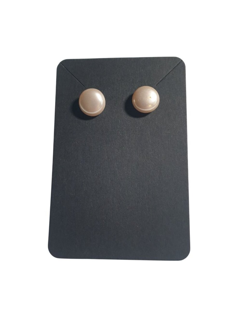 Round Faux White Pearl Stud Earring Beige Minimalist Classic Style Vintage Gift